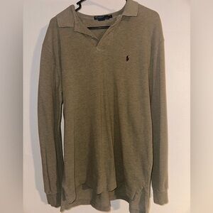 Ralph Lauren Men's Brown Long Sleeve Polo Shirt